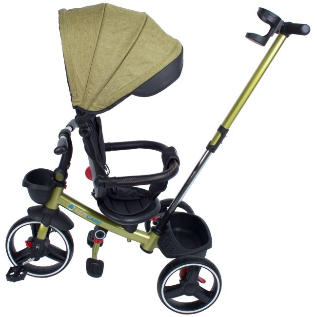 Tricicleta pliabila pentru copii Impera kaki, scaun rotativ, copertina de soare, maner pentru parinti Kidscare SUPKCT_IMPERA_kaki