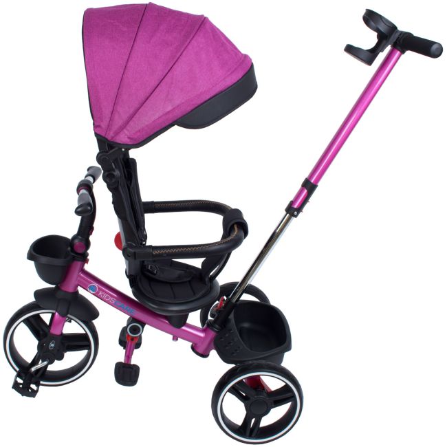 Tricicleta pliabila pentru copii Impera mov, scaun rotativ, copertina de soare, maner pentru parinti Kidscare SUPKCT_IMPERA_mov