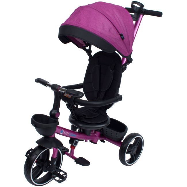 Tricicleta pliabila pentru copii Impera mov, scaun rotativ, copertina de soare, maner pentru parinti Kidscare SUPKCT_IMPERA_mov