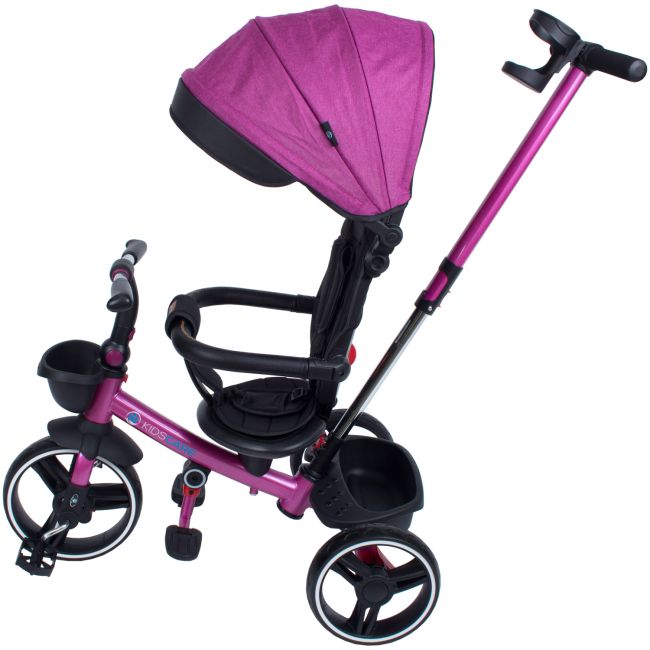 Tricicleta pliabila pentru copii Impera mov, scaun rotativ, copertina de soare, maner pentru parinti Kidscare SUPKCT_IMPERA_mov