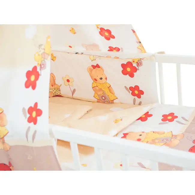 Lenjerie MyKids Teddy Gradina Maro 5 Piese 120x60 00003807