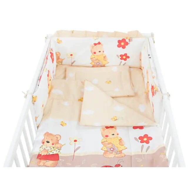 Lenjerie MyKids Teddy Gradina Maro 5 Piese 120x60 00003807
