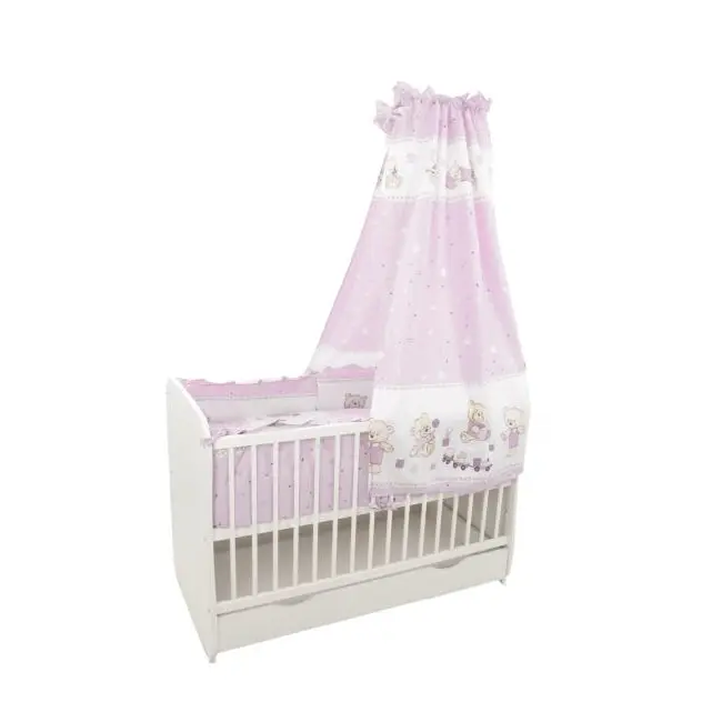 Lenjerie MyKids Teddy Toys Roz M1 5+1 Piese 120x60 cm 00009427