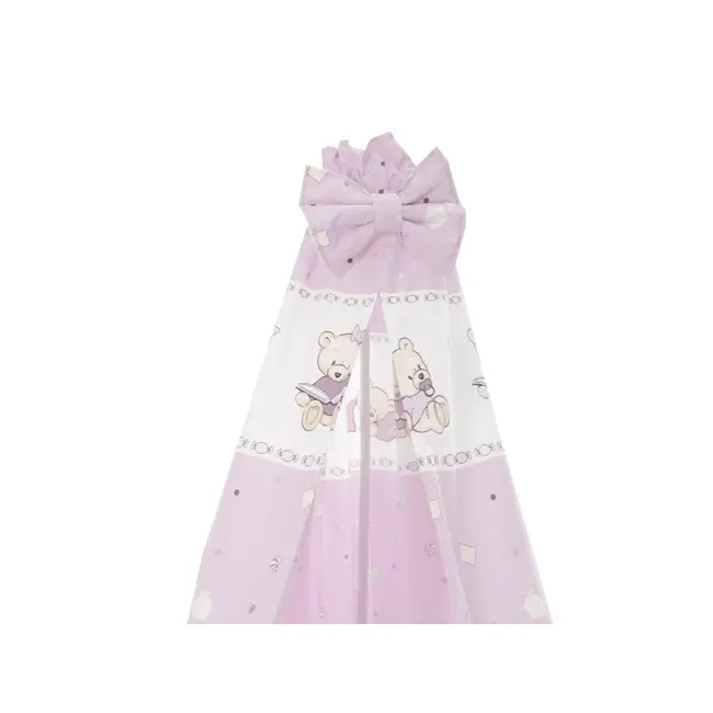 Lenjerie MyKids Teddy Toys Roz M1 5 piese 120x60 cm 00009745