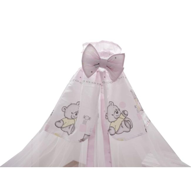 Lenjerie MyKids Teddy Toys Roz M1 7 Piese 120x60 cm 00070359