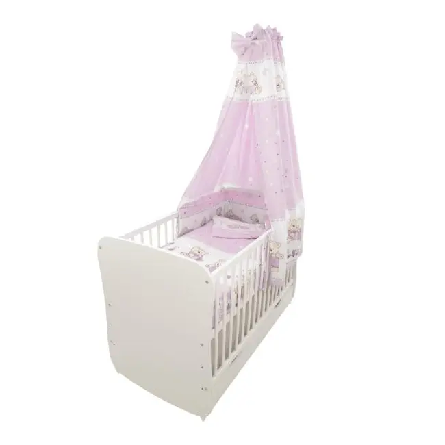 Lenjerie MyKids Teddy Toys Roz M2 5+1 Piese M2 140x70 cm 00070358