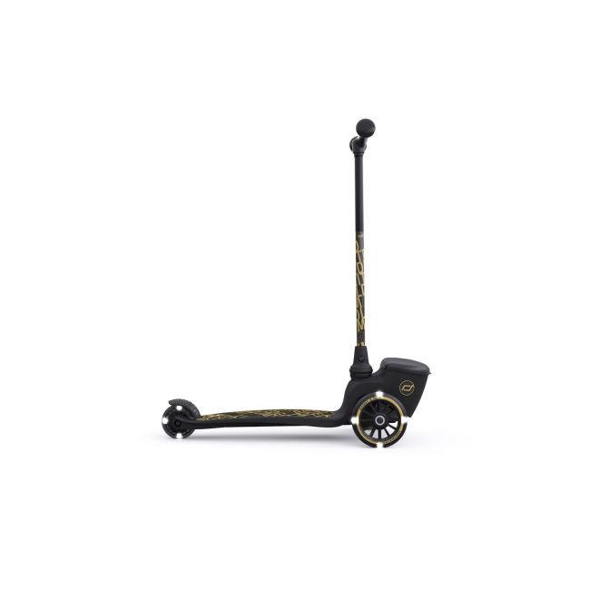 Pachet: Trotineta Copii Pliabila Cu Roti Luminoase, Suport Jucarie, Highwaykick 2 Black Gold Limited, 2 Ani +, Pana La 50 Kg, Scoot  Ride Si Casca S-m, 51-55 Cm, 3 Ani+ Pjb96529+96442