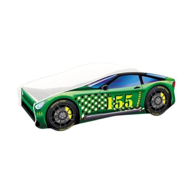 Pat Tineret MyKids Race Car 04 Green-160x80 00070445