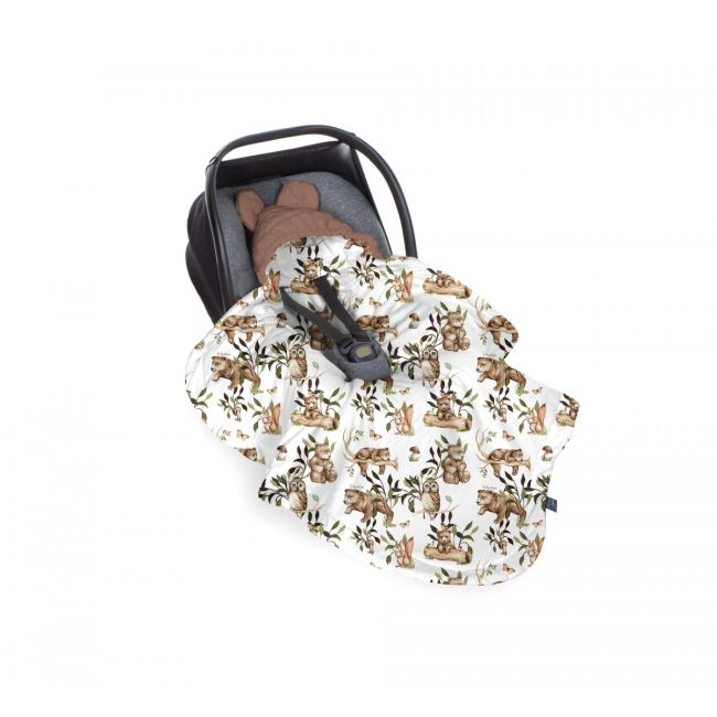 Paturica Universala Pentru Scoica Auto Bumbac   Catifea ,   Happy Bear Cappucino Pjb486497