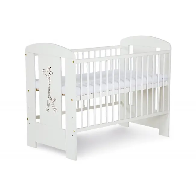 Patut SAFARI GIRAFFE ALB KLUPS Din lemn Pentru copii 00004807