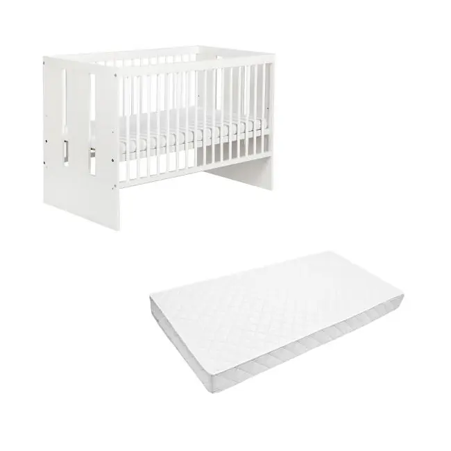 Patut fara sertar KLUPS Paula Alb + Saltea 8 MyKids Confort II 00009530