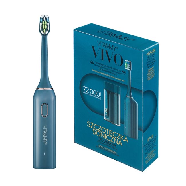 Periuta de dinti electrica VITAMMY Vivo, model premium, 72000 vibratii/min, 3 moduri de periaj,... BITvivoantracit
