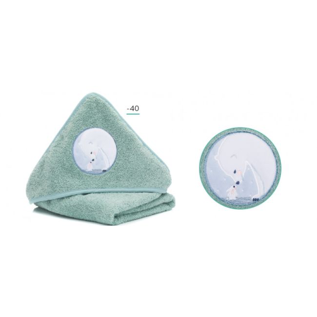 Prosop brodat Polar bear ocean 75x75 cm. Fillikid KRS1032-40