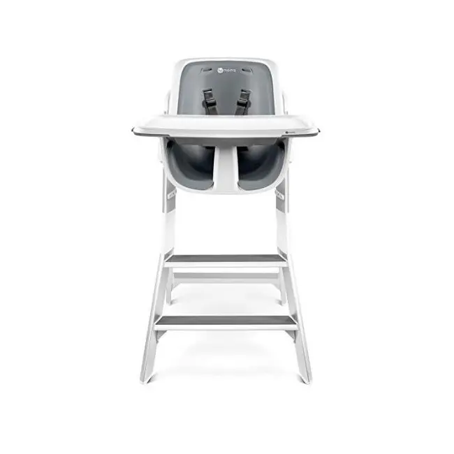 Scaun de masa 4moms White-Grey+Set Farfurii si tacamuri 00070536