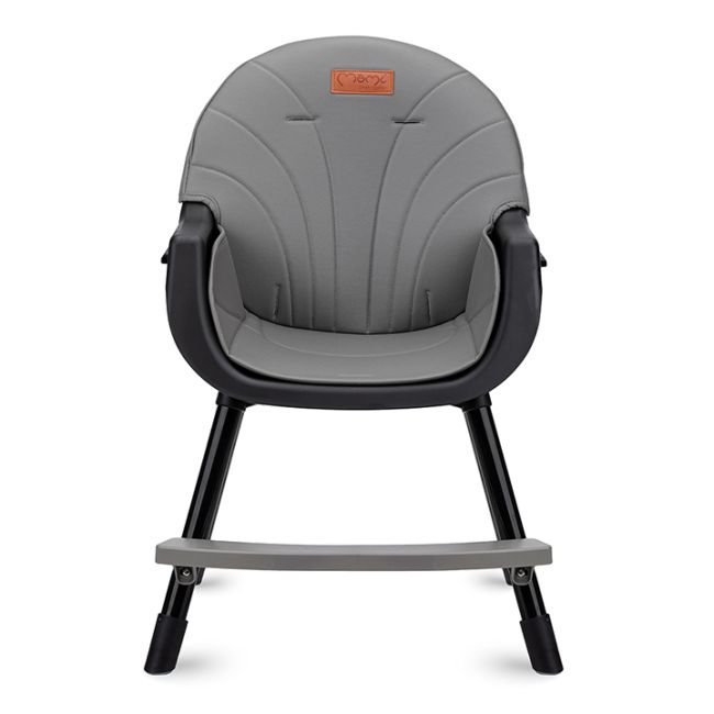 Scaun de masa copii Momi Flovi, Piele ecologica, Black KRTKRKA00018