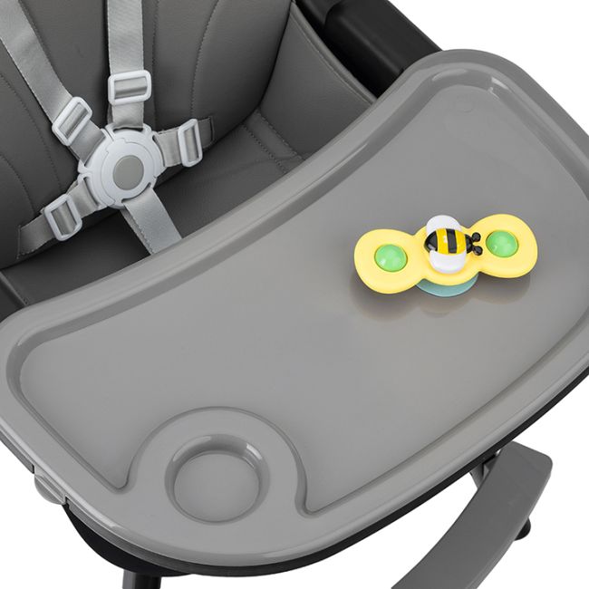Scaun de masa copii Momi Flovi, Piele ecologica, Black KRTKRKA00018