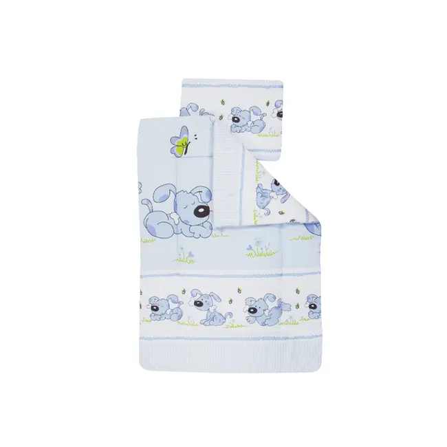 Lenjerie MyKids Catelus Albastru 5 Piese 120x60 cm 00007201