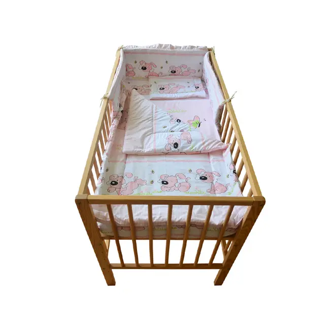 Lenjerie MyKids Catelus Roz 4 + 1 Piese 120x60  00004486