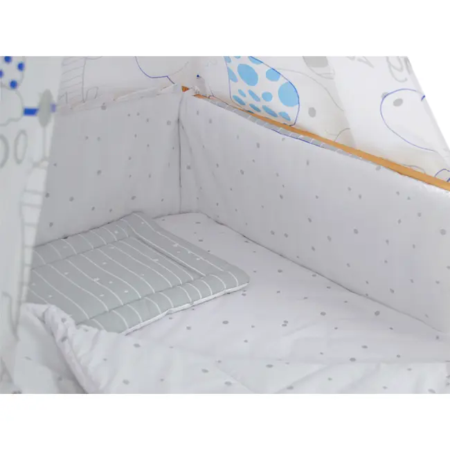 Lenjerie MyKids My Zoo Albastru 5 Piese 120x60 cm 00006629