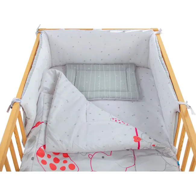 Lenjerie MyKids My Zoo Rosu 4+1 Piese 120x60 cm 00006646
