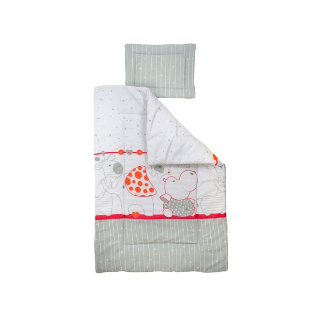 Lenjerie MyKids My Zoo Rosu 4 Piese 140x70 00006649