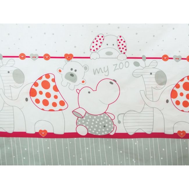 Lenjerie MyKids My Zoo Rosu 4 Piese 140x70 00006649