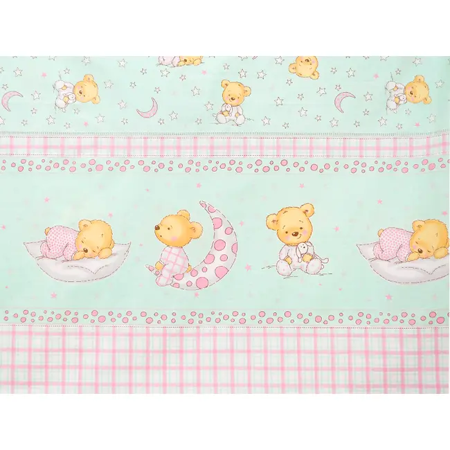 Lenjerie MyKids TEDDY STELUTE Turquoise M1 5 Piese 120x60 cm 00005321