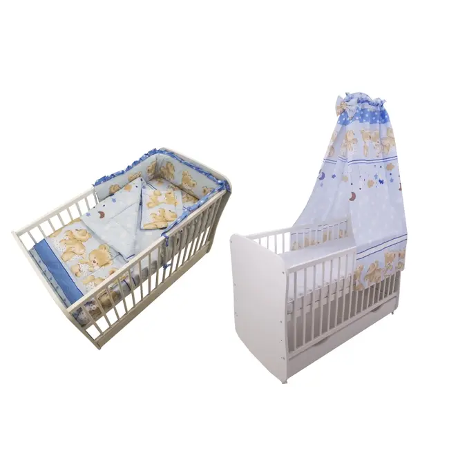 Lenjerie MyKids Teddy Hug Blue M1 5 Piese 140x70 cm 00070112