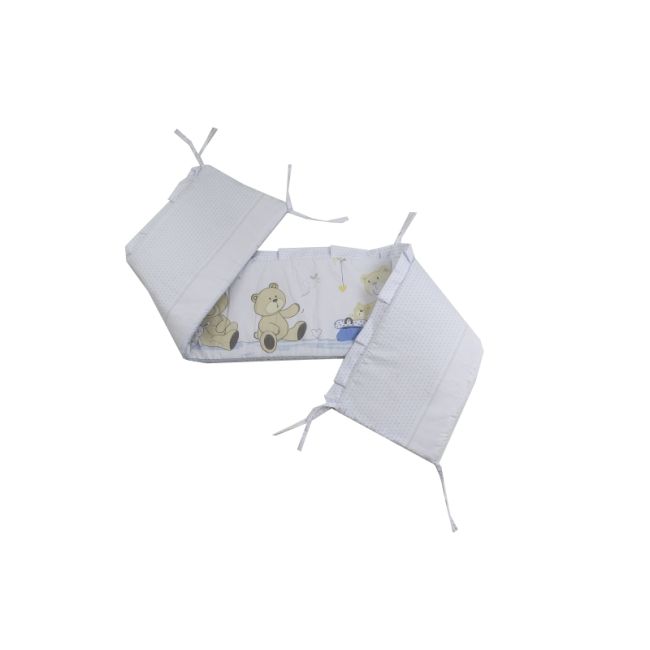 Lenjerie MyKids Teddy Play Blue M1 4 Piese 140x70 00070227