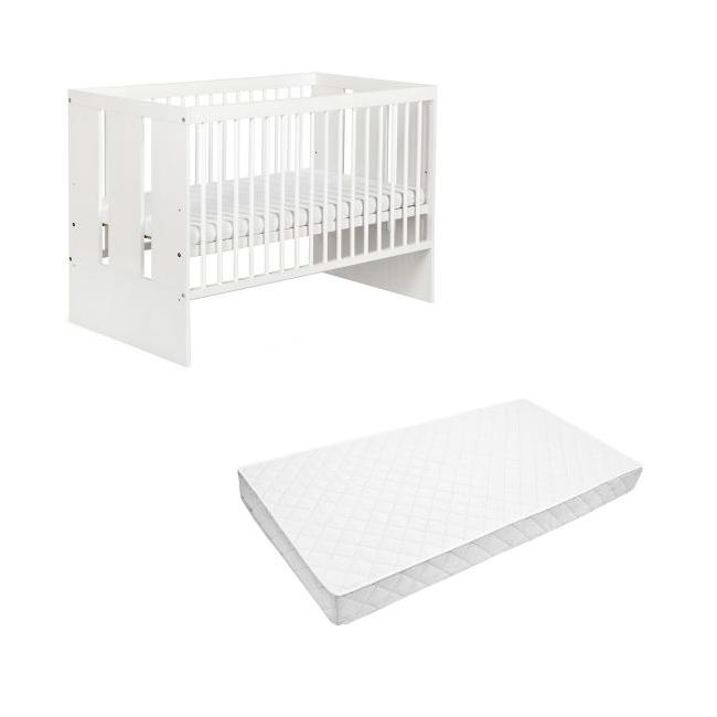 Patut fara sertar KLUPS Paula Alb + Saltea 10 MyKids Confort II 00009531