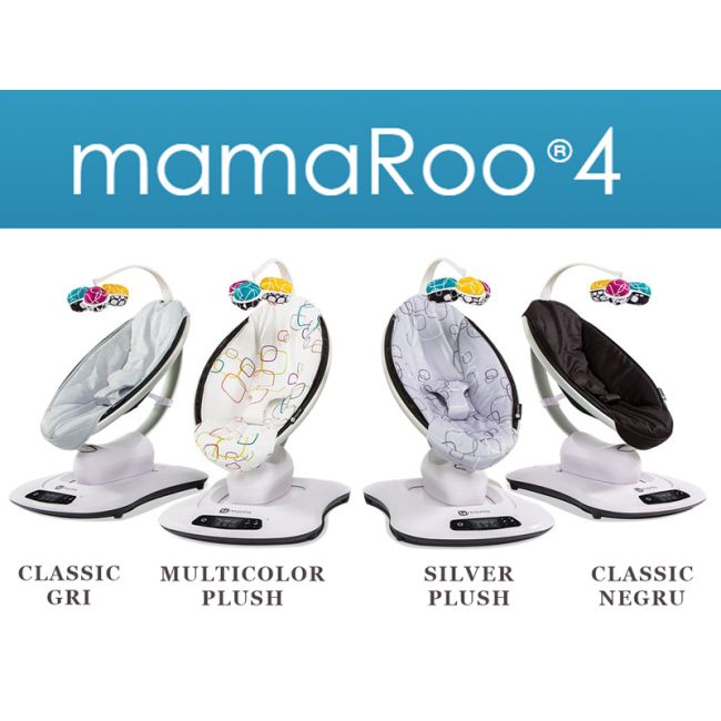 Fotoliu Balansoar Bebelusi 4MOMS MamaRoo 4.0 Classic Negru 00009014