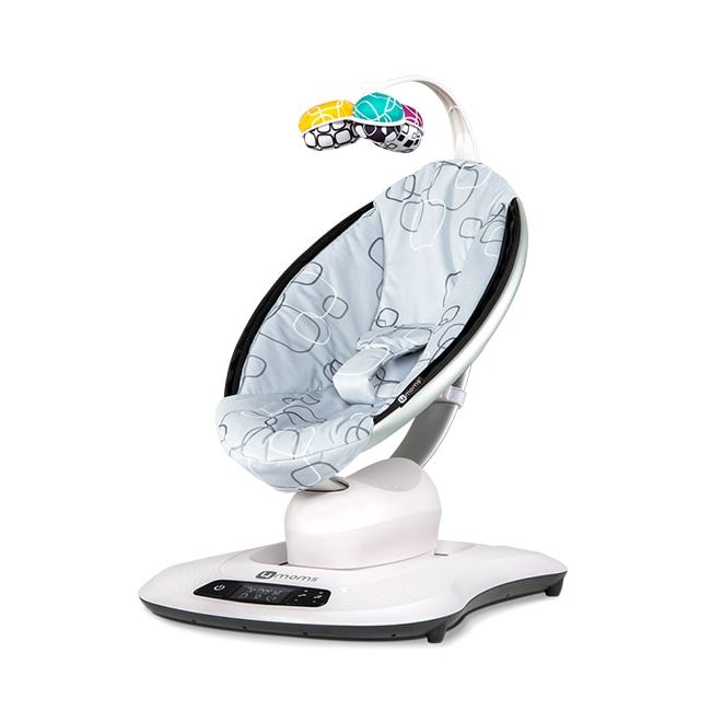 Fotoliu Balansoar Bebelusi 4MOMS MamaRoo 4.0 Plush Silver 00009017