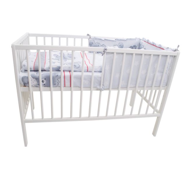Lenjerie MyKids Teddy Hug Gri M1 4 Piese 120x60 00008822