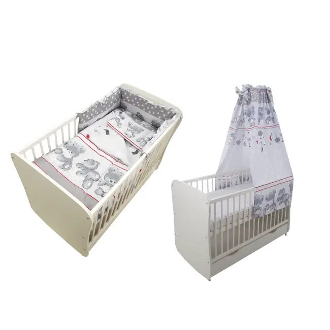 Lenjerie MyKids Teddy Hug Gri M2 5 piese 140x70 cm 00070134