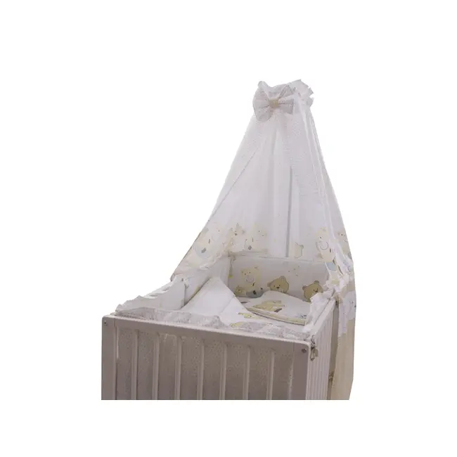 Lenjerie MyKids Teddy Play Bej 5+1 Piese M1 140x70 cm 00009270