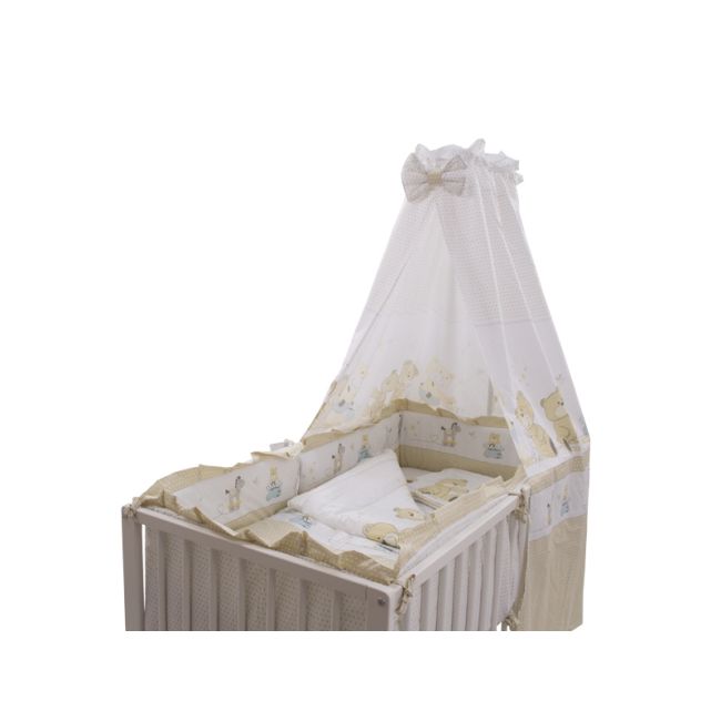 Lenjerie MyKids Teddy Play Bej 5+1 Piese M2 120x60 cm 00009350