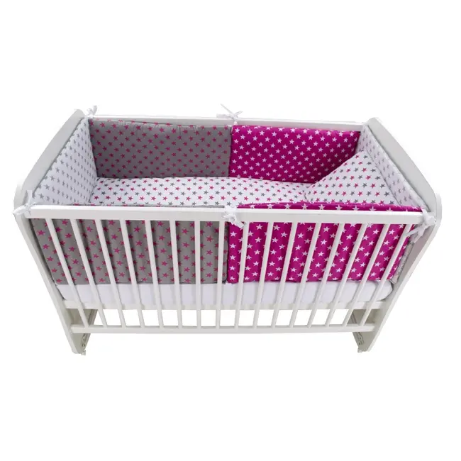 Lenjerie MyKids Colorful Stars Pink 9 Piese 120x60 cm 00071318