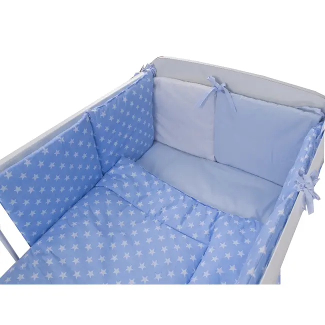 Lenjerie MyKids Light Stars Blue 11 Piese 120x60 cm 00071178