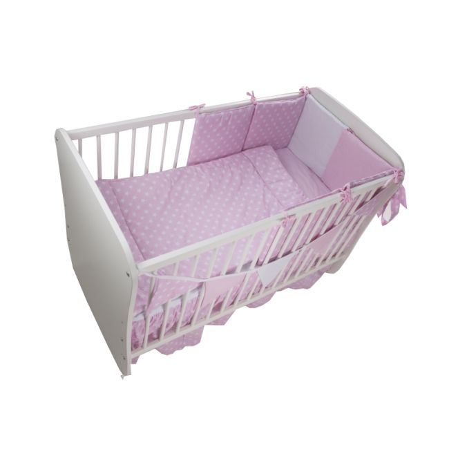Lenjerie MyKids Light Stars Pink 11 Piese 120x60 cm 00071134