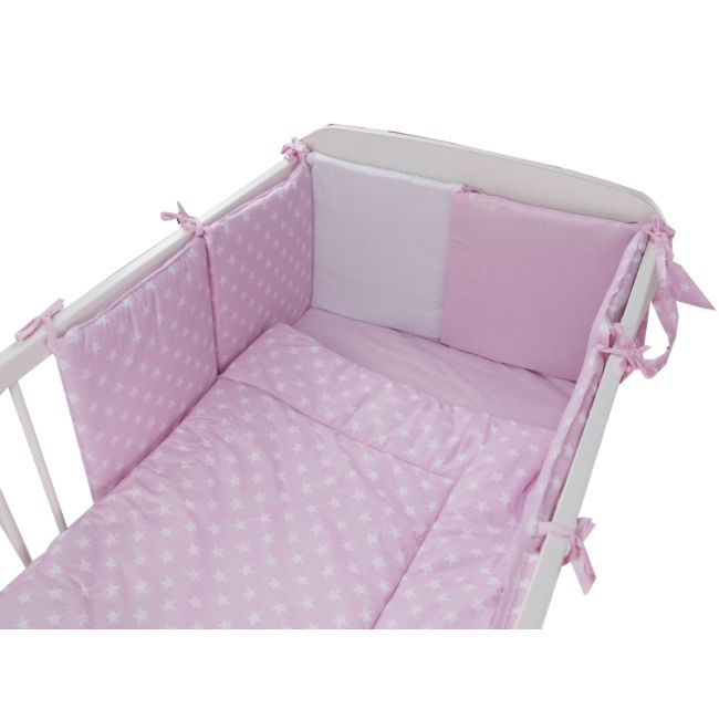 Lenjerie MyKids Light Stars Pink 11 Piese 120x60 cm 00071134