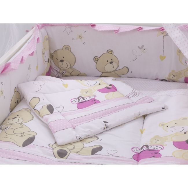Lenjerie MyKids Teddy Play Pink M1 4+1 Piese 140x70 00070327