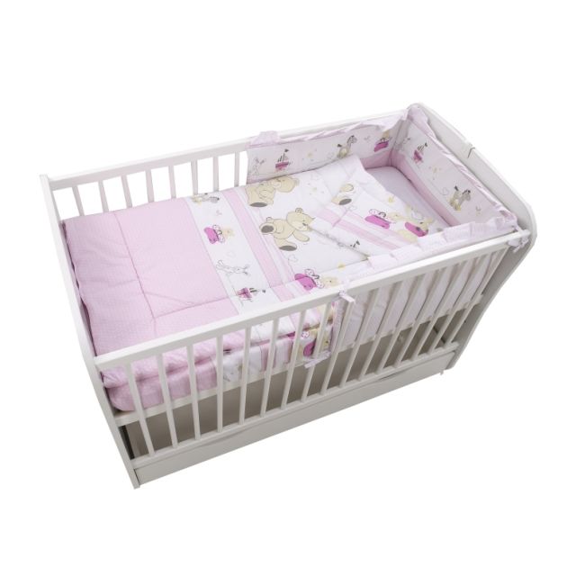 Lenjerie MyKids Teddy Play Pink M2 4 Piese 140x70 00070326