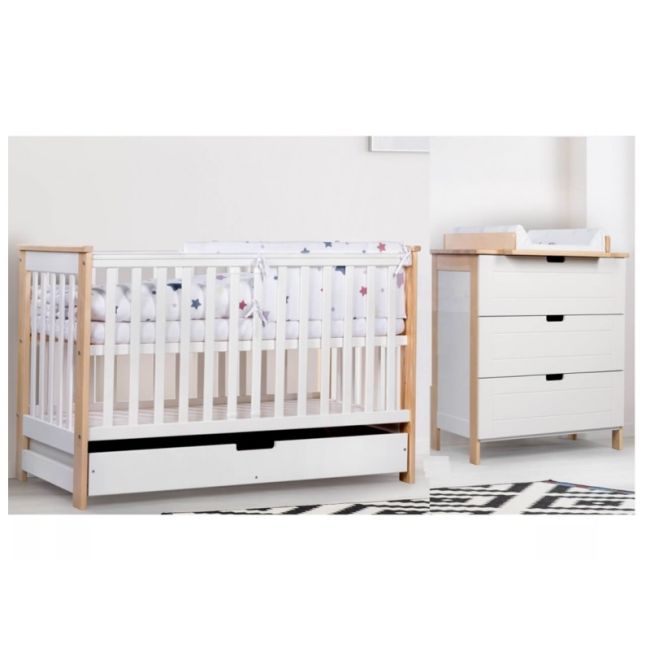 Mobilier Camera copii Si Bebelusi KLUPS IWO Alb-Natur 00080126