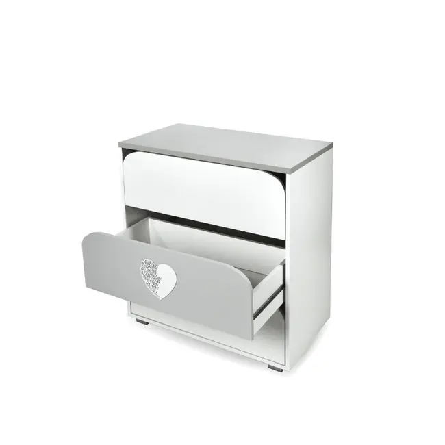 Mobilier Camera copii Si Bebelusi KLUPS NEL HEART Alb Gri 00080123