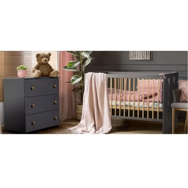 Mobilier camera copii si bebelusi KLUPS Pauline Graphite Natur 00080364