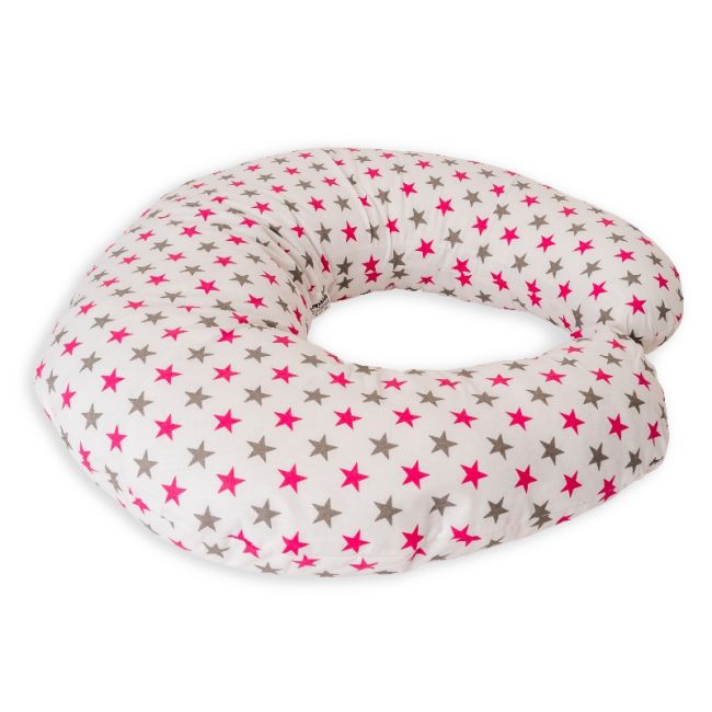 Perna De Alaptare Mica MyKids Stelute White Gray Pink 00080635
