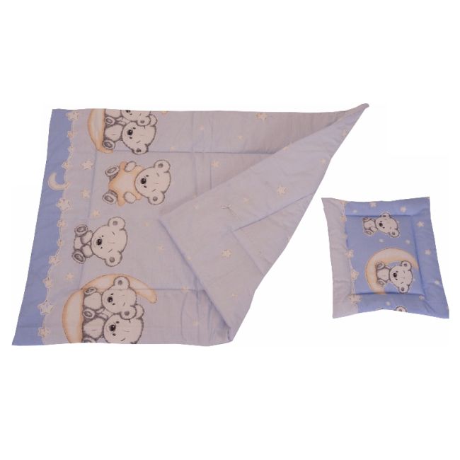 Lenjerie MyKids Bear On Moon Blue M2 4+1 Piese 120x60 00080727