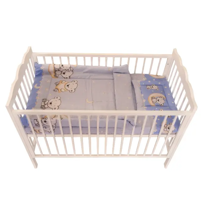Lenjerie MyKids Bear On Moon Blue M2 4+1 Piese 120x60 00080727