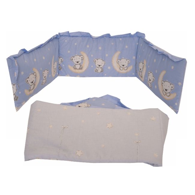 Lenjerie MyKids Bear On Moon Blue M2 4+1 Piese 120x60 00080727