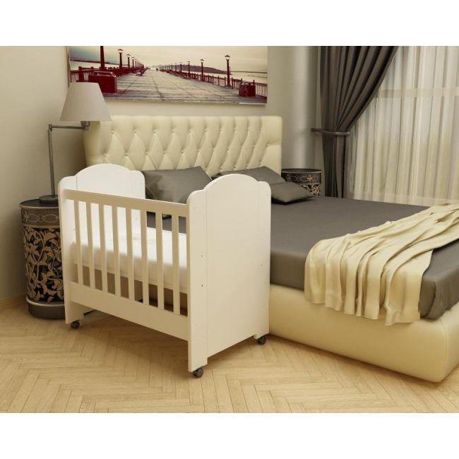 Patut MyKids MOKSI cu lat. demontabila Alb-Alb D101 00080915